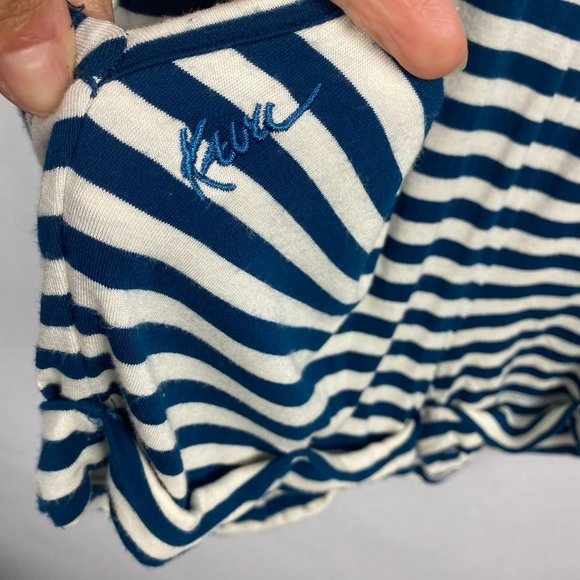 Kavu Womens Striped Romper Size XS Shorts Pockets Blue White Sleeveless Casual - Picture 4 of 8